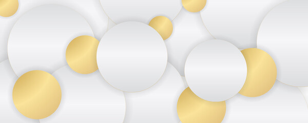 Abstract gold circle lines on white background