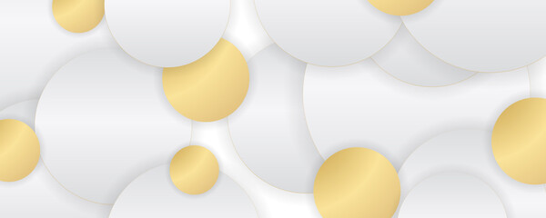 Abstract gold circle lines on white background