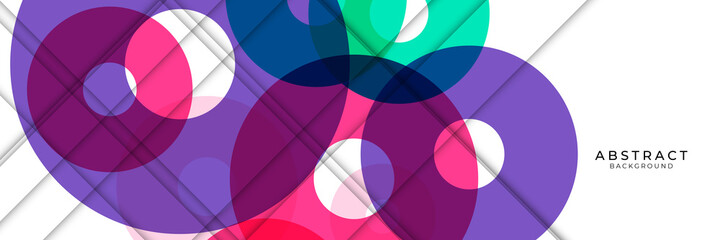 Obraz premium Modern geometrical abstract background - circles. Business or technology presentation design template, brochure or flyer pattern, or geometric web banner