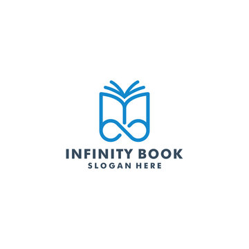 Infinity Book logo template design vector illustration