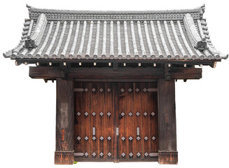 Wooden traditional entrance or gate to the monastery