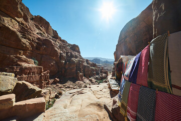 Souvenir shop in Petra monastery path