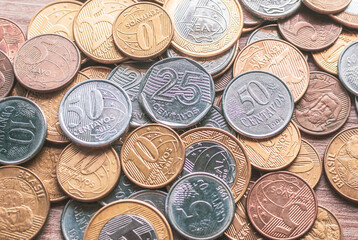 Currencies, Brazilian coins, cents, Brazilian economy, Brazil in crisis