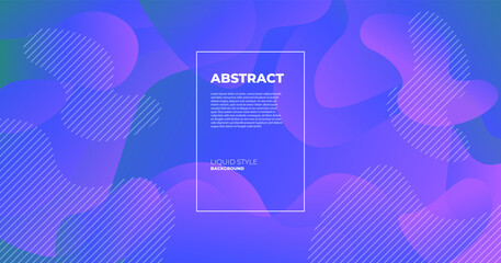 Fototapeta premium BLUE PURPLE MODERN ABSTRACT LIQUID FLUID GRADIENT FOR BANNER, FLYER, COVER, BACKGROUND. PREMIUM VECTOR