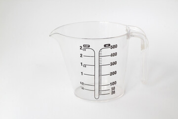 measuring cup isolated on white background.