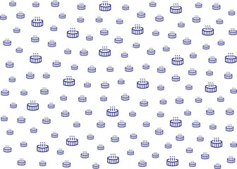 Tart pattern with various sizes isolated on a white background