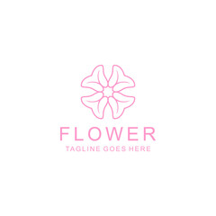 Beauty Classic Flower Logo. Spa and salon Company Design.