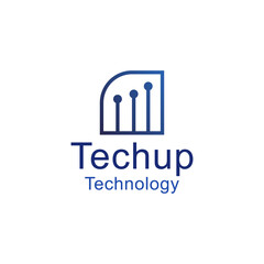 A tech startup logo for a digital app company