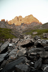 Mountain Top shines in the sunset