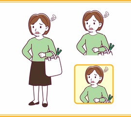 Middle-aged woman in green clothes