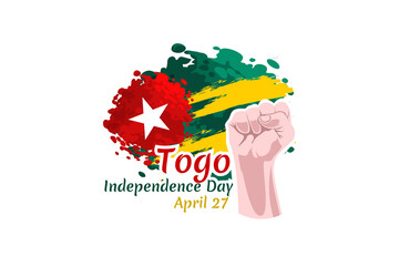 April 27, Independence day of Togo Vector Illustration. Suitable for greeting card, poster and banner.