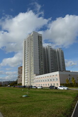 View of multi-storey buildings on Proizvodstvennaya street in the Solntsevo area. Moscow