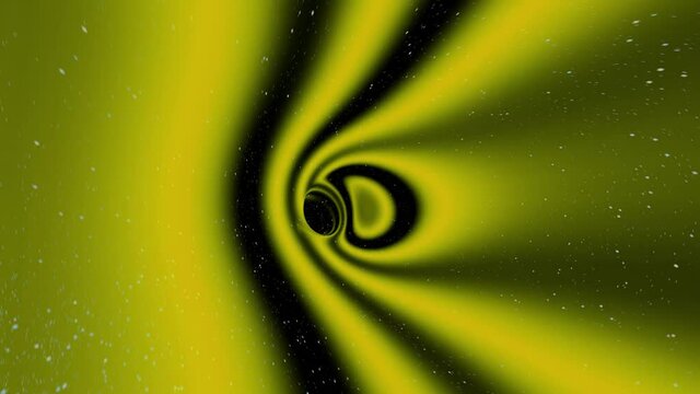 Warping space tunnel changing colors, astral travel through hyperspace with stars on background. 4k UHD animation
