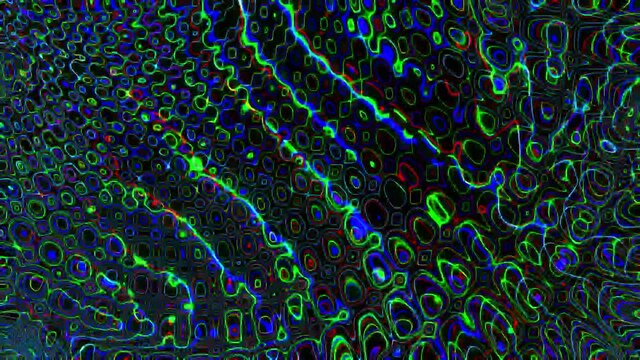 Spiritual psychodelic trip, seamless flight through dimensional tunnel 4k UHD animation