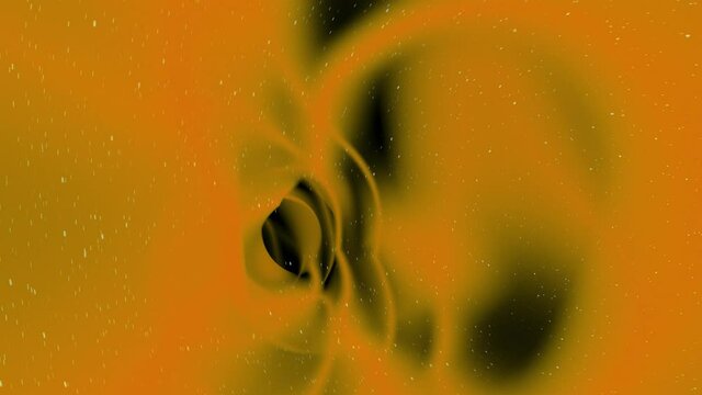 Changing colors astral space tunnel, travel through hyperspace with stars. 4k UHD animation
