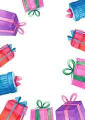 Festive card, festive background Isolated on white background. Christmas gift card. Happy Winter Holiday tile background.