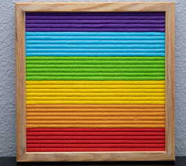 Rainbow Felt Letter Board Blank