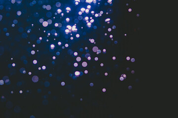 Abstract Blue bokeh defocus glitter blur