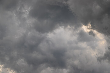 Black overcast clouds are about to rain