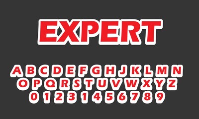 Vector of Stylized Font Alphabet