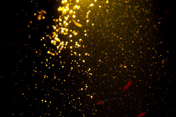 Gold bokeh  from water