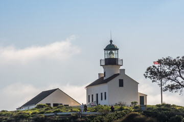 Fototapeta na wymiar The Old Point Loma Lighthouse in San Diego, California