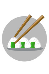 Sushi rice vector illustration