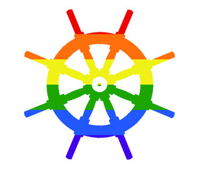 rudder LGBT flag. gay, lesbian, bisexual and transgender icon vector