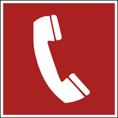 Fire Safety Sign -  Emergency Phone