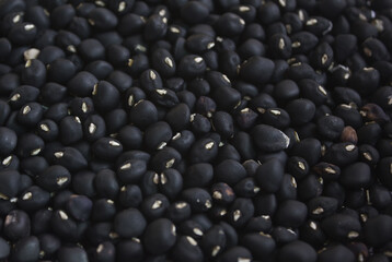 Fototapeta na wymiar close up black bean texture background .