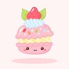 cute pinky macaroon
