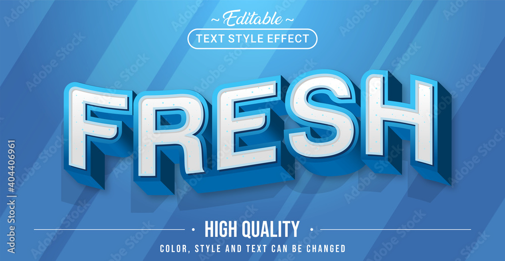 Poster Editable text style effect - Fresh text style theme.