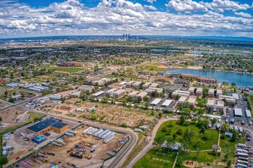 Aerial View of the Denver Suburb of Westminster