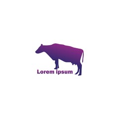 Cow logo design. Cow animal, Exotic animal, cow logo template. Creative cow icon design