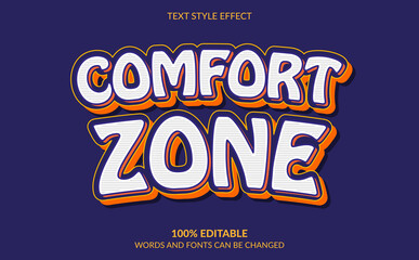 Editable Text Effect, Comfort Zone Text Style