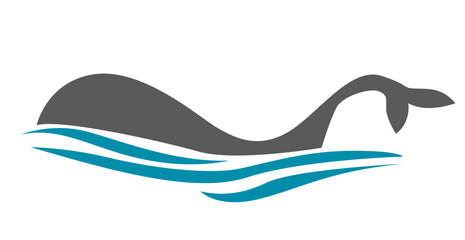 Whale. Concept fish logo