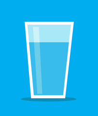 glass with water isolated illustration 