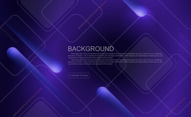 Naklejka premium Dark blue geometric background, oblique stripes with a gradient, light square frames