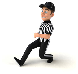 Fun 3D Illustration of an american Referee