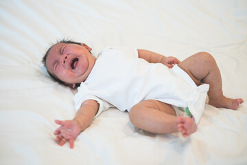 Newborn Asian baby crying
