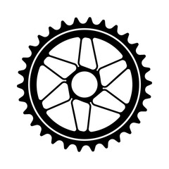 Bike Gear Star Icon - obrazy, fototapety, plakaty