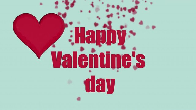 Valentine's Day text background, Red Hearts and Particle Red Hearts, party-social events Background, celebration events Background with alpha channel for overlaying on a background of your choice.