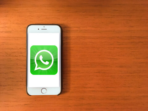 Whatsapp Logo On Mobile Phone Screen 