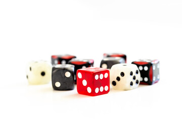 dice on a white background
