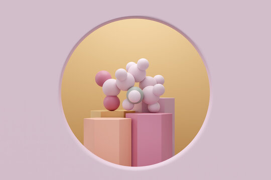 Proline (l-proline, Pro) amino acid molecule. 3D rendering.