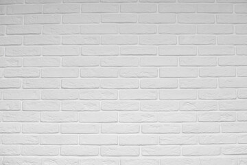 A white brick wall abstract background or texture, new and clean. for pattern background. wide panorama picture. High quality photo