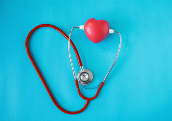 Heart and stethoscope,heart health,saving life.