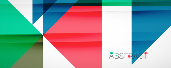 Geometric abstract background. Techno color triangle shapes. Vector illustration for covers, banners, flyers and posters and other designs