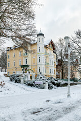 Spa architecture in winter - Marianske Lazne (Marienbad) - Czech Republic