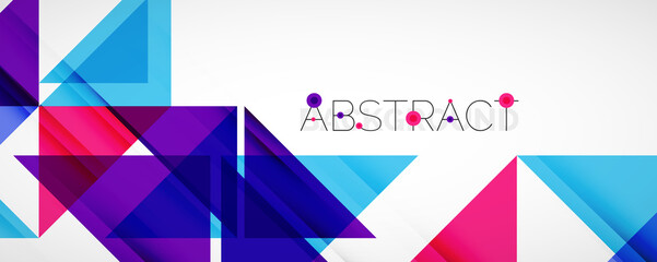 Set of vector triangle geometric backgrounds. Vector illustration for covers, banners, flyers and posters and other designs